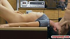 Tight babe spots a hidden cam in the garage. She pawns her spot and gets smashed hard.