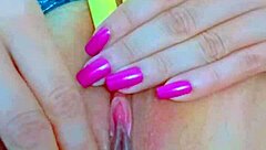 Shaved Pink Perfect Pussy Latina College Babe Uses Cute Toy