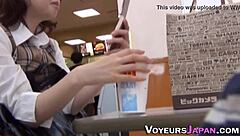 Hey, check out this Japanese girl enjoying some solo time outdoors