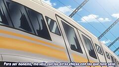 I enjoy animated scenes of busty characters on a train in hentai