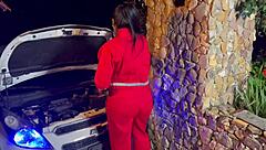 hey pregnant mechanic, take this sausage instead of payment... part 1 with wet blowjob action!