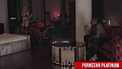 milf claudia valentine takes rob pipers messy jizz load over her muscular belly