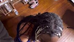 Hey, check out this wild double dutch action with sexy ebony blowjob and deepthroat fun