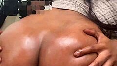 Big booty ebony milf Karesha rides massive black cock wildly in the car.