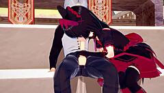 rory mercury spoils guys cock outdoors!