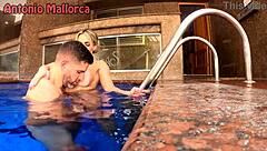 Dive into underwater sex adventure with horny big ass brazilian milf in quickie session