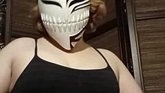 i wear pantyhose with small natural tits in homemade solo lingerie