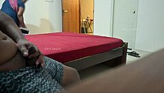 Maid Gives Handjob To Owner While Flashing Ass!