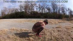 Thong Bodysuit Flashing on Docks in Public