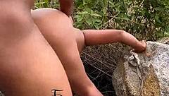 Pornstar fucked by big cock doggystyle in bush