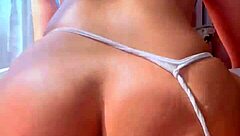 Beautiful colombian model rides huge cock cowgirl style until ass fills with cum