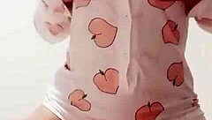 Sharing a goodnight kiss moment