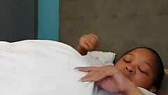Morning Glory Starts With Sexy Phangisile Fingering Big Pussy Lips And Squirting On Bed