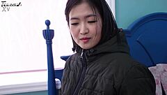 i enjoy my busty korean girlfriend role-playing in black stockings with her pretty short hair