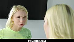 Blonde teen Dixie Lynn and Alice Pink agree to freeuse fun with their friend Johnny in fantasy play.