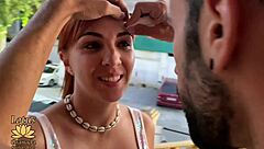 Two Chicks Suck My Big Cock On The Balcony Outdoors