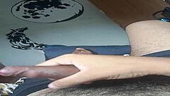 Bold Brazilian Hunk Goes Solo In Bedroom With INTENSE BIG COCK MASTURBATION In Homemade Bathroom Setup