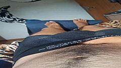 Bold Brazilian Hunk Goes Solo In Bedroom With INTENSE BIG COCK MASTURBATION In Homemade Bathroom Setup