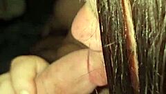 Blowjob in tent while camping