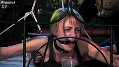 Astrid, you naughty girl, time to punish that ass with spanking and toe licking in the garage!