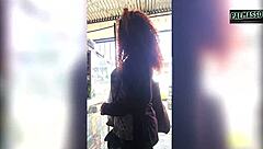 madura milf with curly hair gets caught in warehouse and agrees to outdoor anal to pay off her debts