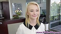 Tiny Blonde Slut Sucking Huge Cock In High Definition