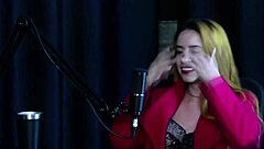 Compilation of jhocy in preliminares podcast featuring bia hot in sheer red lingerie group play.