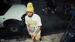 Sexy mature woman enjoys intense hardcore sex with young European guy in passionate encounter.