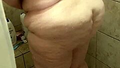 curvy bbw wife gets caught washing up in the homemade shower video