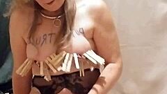 What Happens When French Maid in Bondage Whips Herself into Humiliating Outdoor Submission with Toys