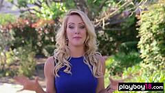 Hey, what's really going on behind the virtual reality scenes with blonde babe Kate Quigley and her big tits?