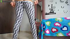 Athletic Model Performs Big Ass Booty Workout In Tight Leggings With Bodyweight Squats