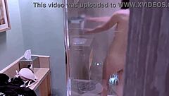 hot wife tight ass - shall we spy on my skinny wife taking a shower in the bathroom? when she comes to bed im going to fuck her ass hole until i leave all my hot cum deep inside her ass