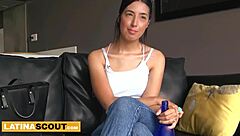 Damn! Amateur 18yo latina gets stripped and pounded rough with deepthroat in wild first time casting!