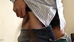 Oh man, I-I just can't stop with this self belt spanking session, it's like totally intense... Torino mov part 3.