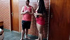 Behind The Scenes Of 18-Year-Old Curvy Newbie Getting Pounded By Two Guys In Her First Threesome Ever