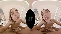 Alita Lee rides your cock hard in pov! This petite latina blonde fucks passionately after her date.