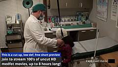 Human Guinea Pigs - Eliza Sheilds Curly Brunette in Latex Gloves and Shaved Pussy