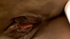 Ebony solo cock tease outdoors