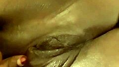 Ebony solo cock tease outdoors