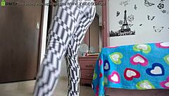 Athletic Model Performs Big Ass Booty Workout In Tight Leggings With Bodyweight Squats