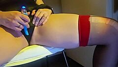 I'm this thick pawg amateur nympho teasing my wet pussy in lingerie and heels while posing for webcam.