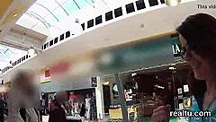 stunning czech beauty gets seduced in store then pounded hard in pov