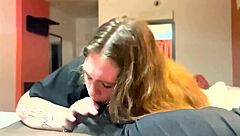 Crazy sloppy toppy blowjob from tall fat bbw with big black cock in interracial doggystyle bdsm