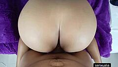 He fucks exotic Colombian babe hard in his room until he cums.