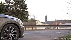 Sally appears in an outdoor solo pissing scene with public exposure details