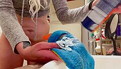 I enjoy the intimate moment of shaving my smooth area and gently touching myself