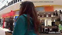 stunning czech beauty gets seduced in store then pounded hard in pov