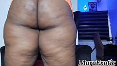 Uncut Ebony Milf With Hairy Pussy Squirts Nonstop In Full Masturbation Video