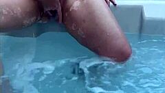 Hot Tub Masturbation Leads To Mutual Orgasm In Pool